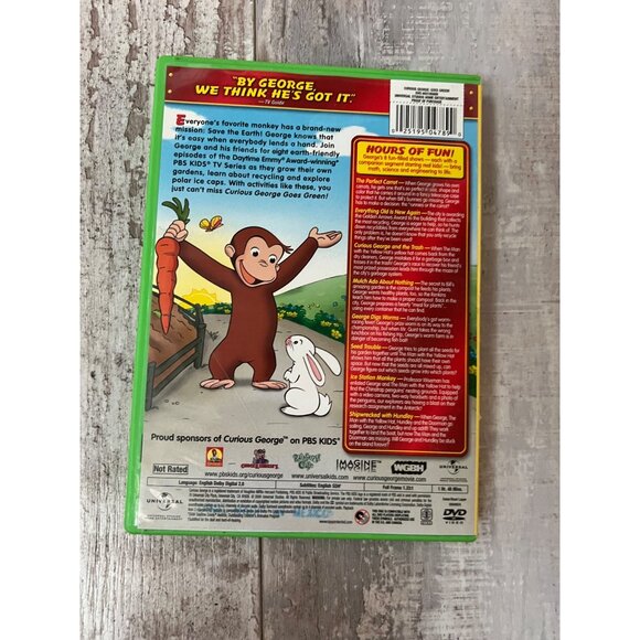 Curious George Goes Green DVD - 8 Episodes PBS Kids TV Show Series - Picture 4 of 4